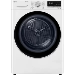 Sèche linge pompe à chaleur LG RH1V51WH Label énergie A+++ Capacité XL (10kg) – Tambour 110L Tambour inox – ultra silencieux (62 db) – autonettoyage du filtre (condenseur)