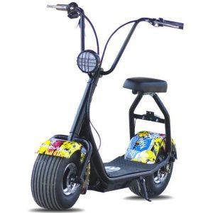 Scooter électrique – MOOVWAY Coco – 500W – 15 pouces – Junior – 48V – 12Ah – Multigraffiti